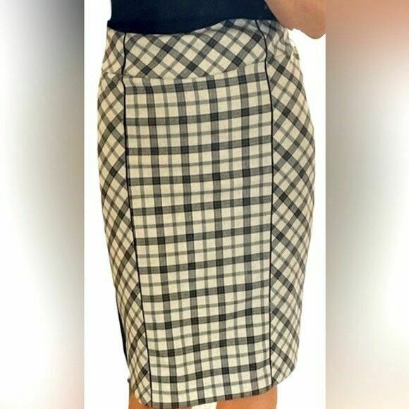 Plaid Check Office High Waisted Pencil Skirt RRP$290