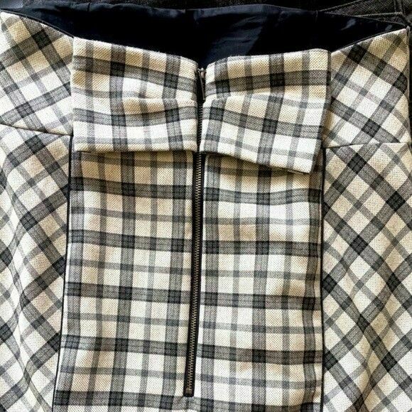 Plaid Check Office High Waisted Pencil Skirt RRP$290