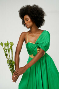 Drape Dress Jewel Green