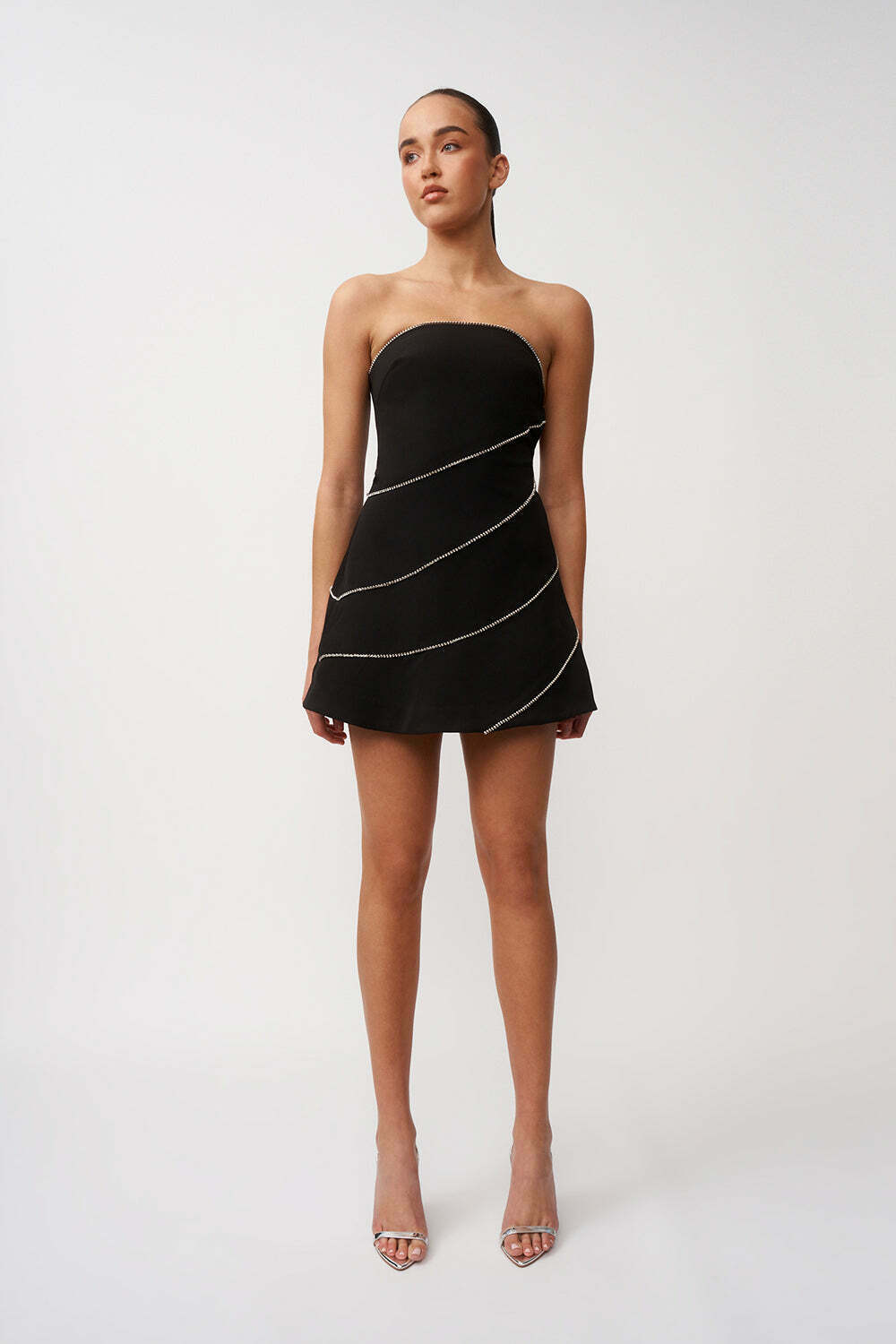 Lucille Flip Mini Dress - Black