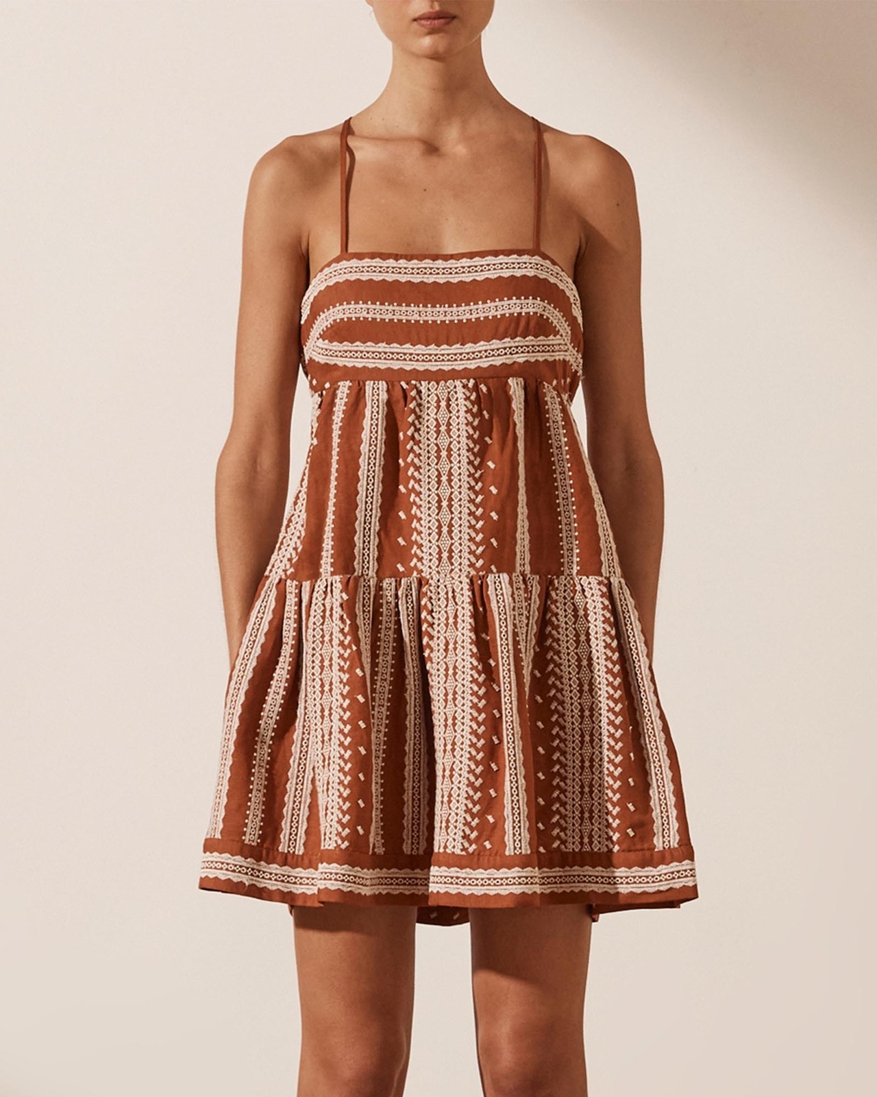 Atlas Backless Tiered Mini Dress