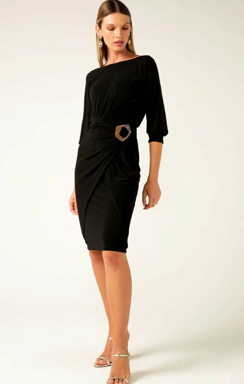cowl tie drape dress