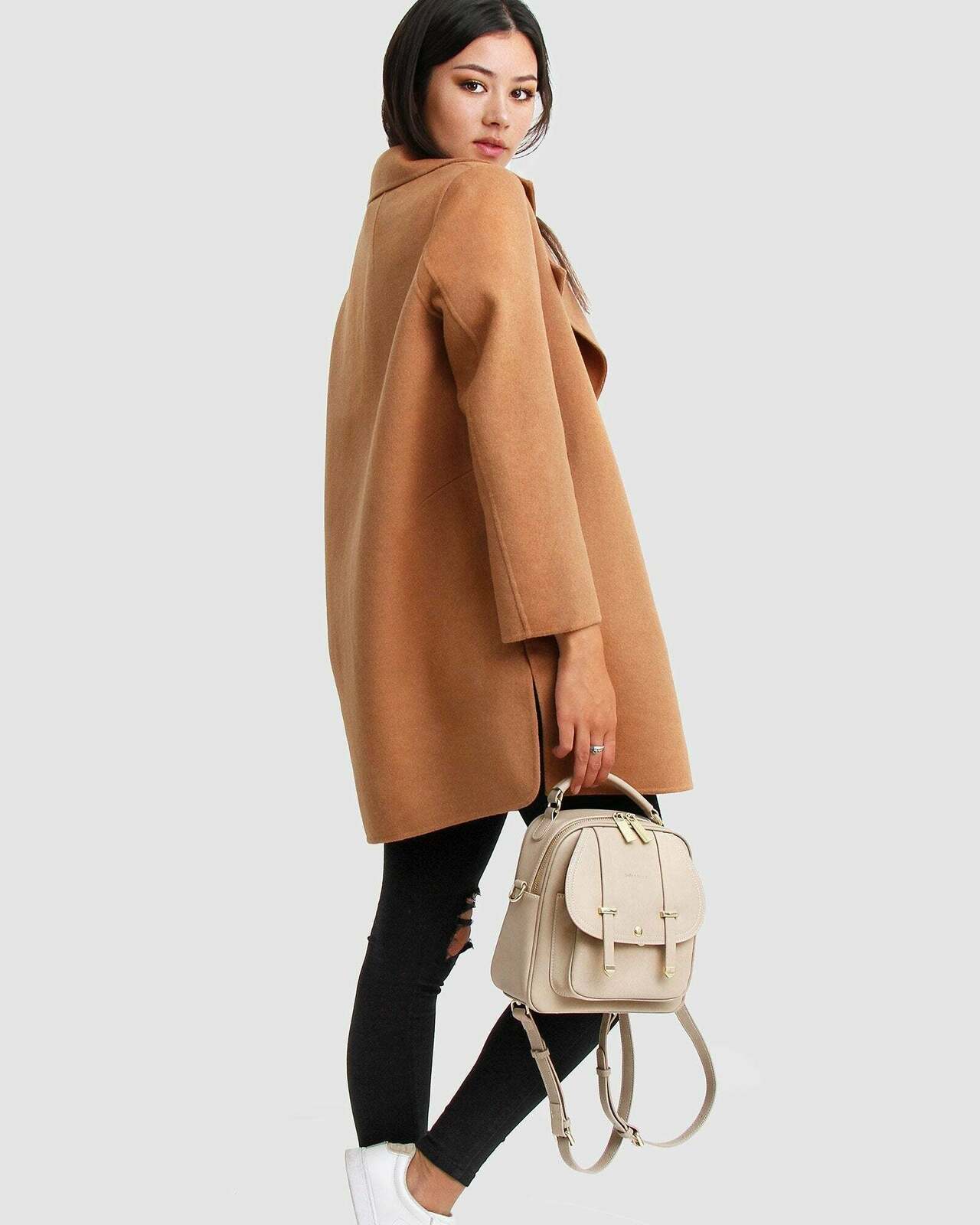 Ex-Boyfriend Wool Blend Oversized Jacket - Camel