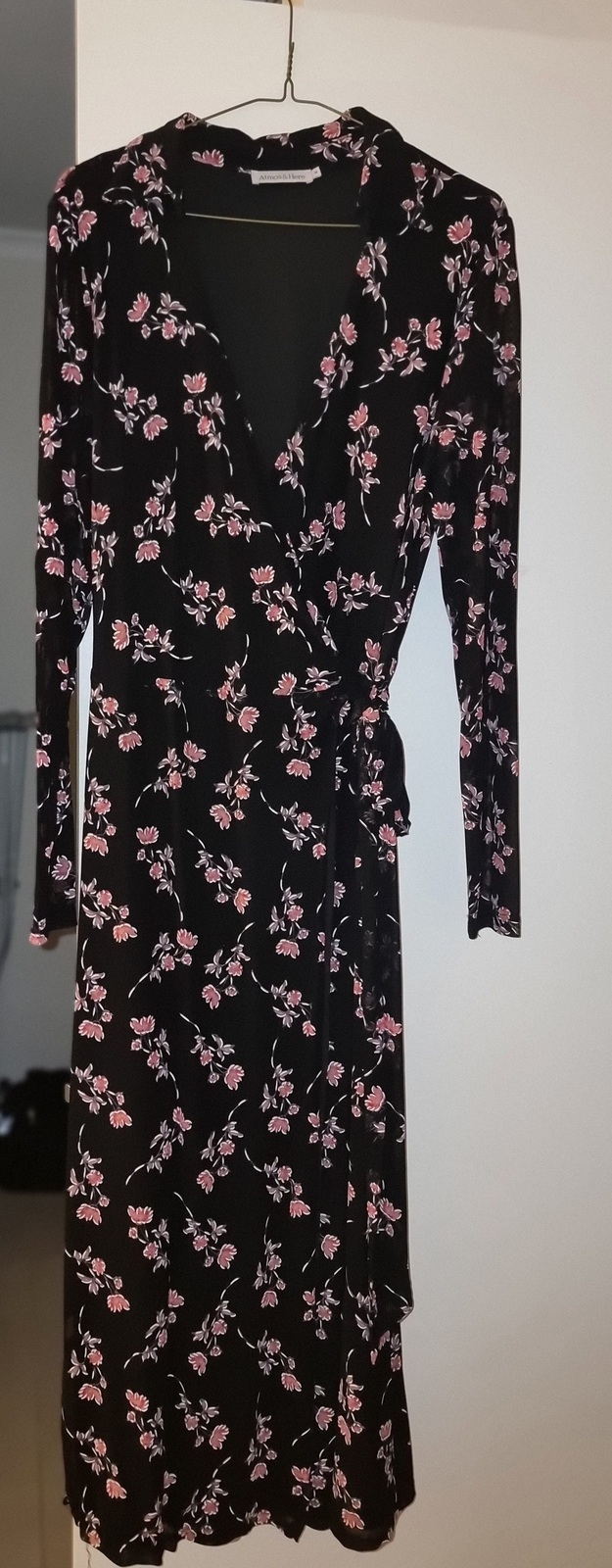 Flora mesh wrap midi dress