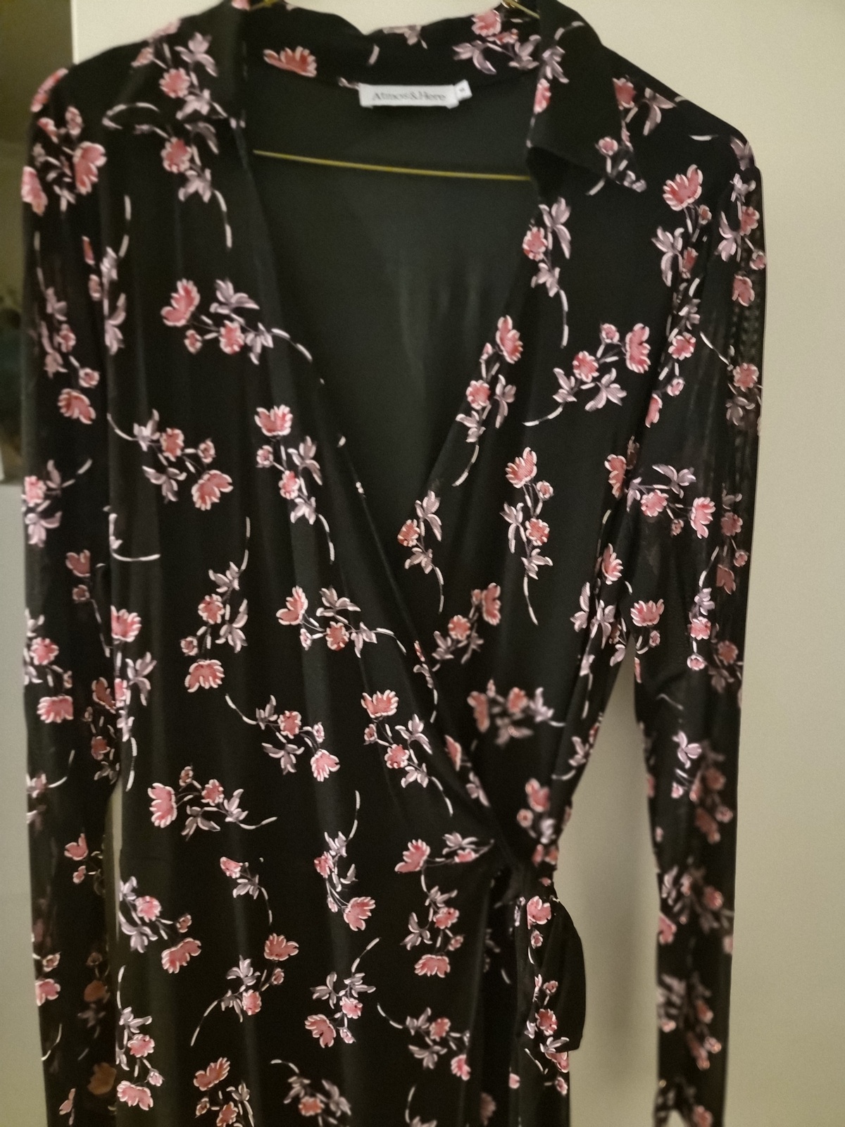 Flora mesh wrap midi dress