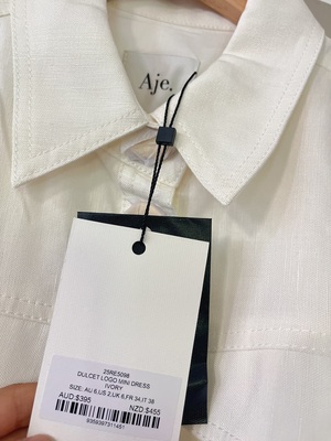 Aje. Dulcet Logo Mini Dress Size 6 NWT - AirRobe