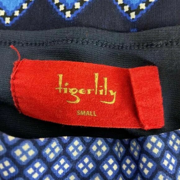 Vervou Blue Stretch High Waisted Midi Pencil Skirt