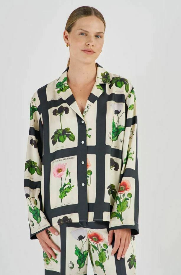 Midnight Poppy Pj Pant-Black