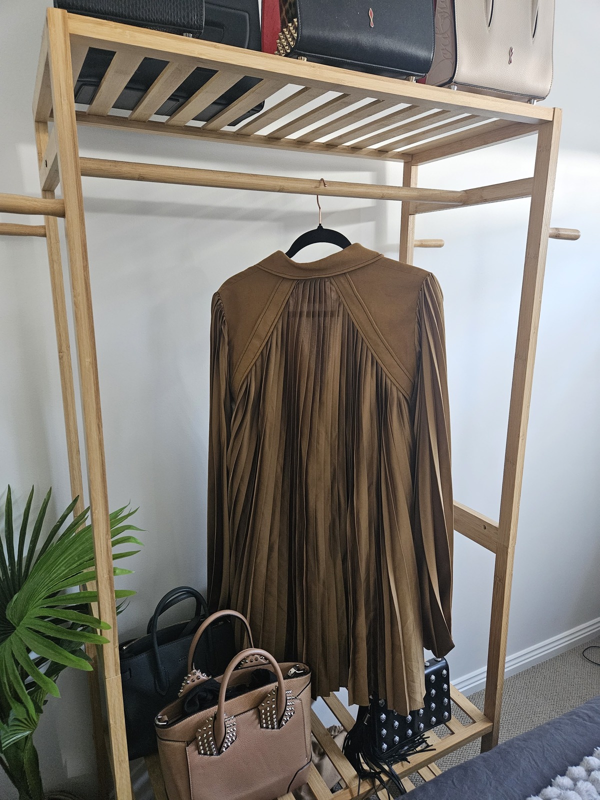 Pleated George Mini Dress