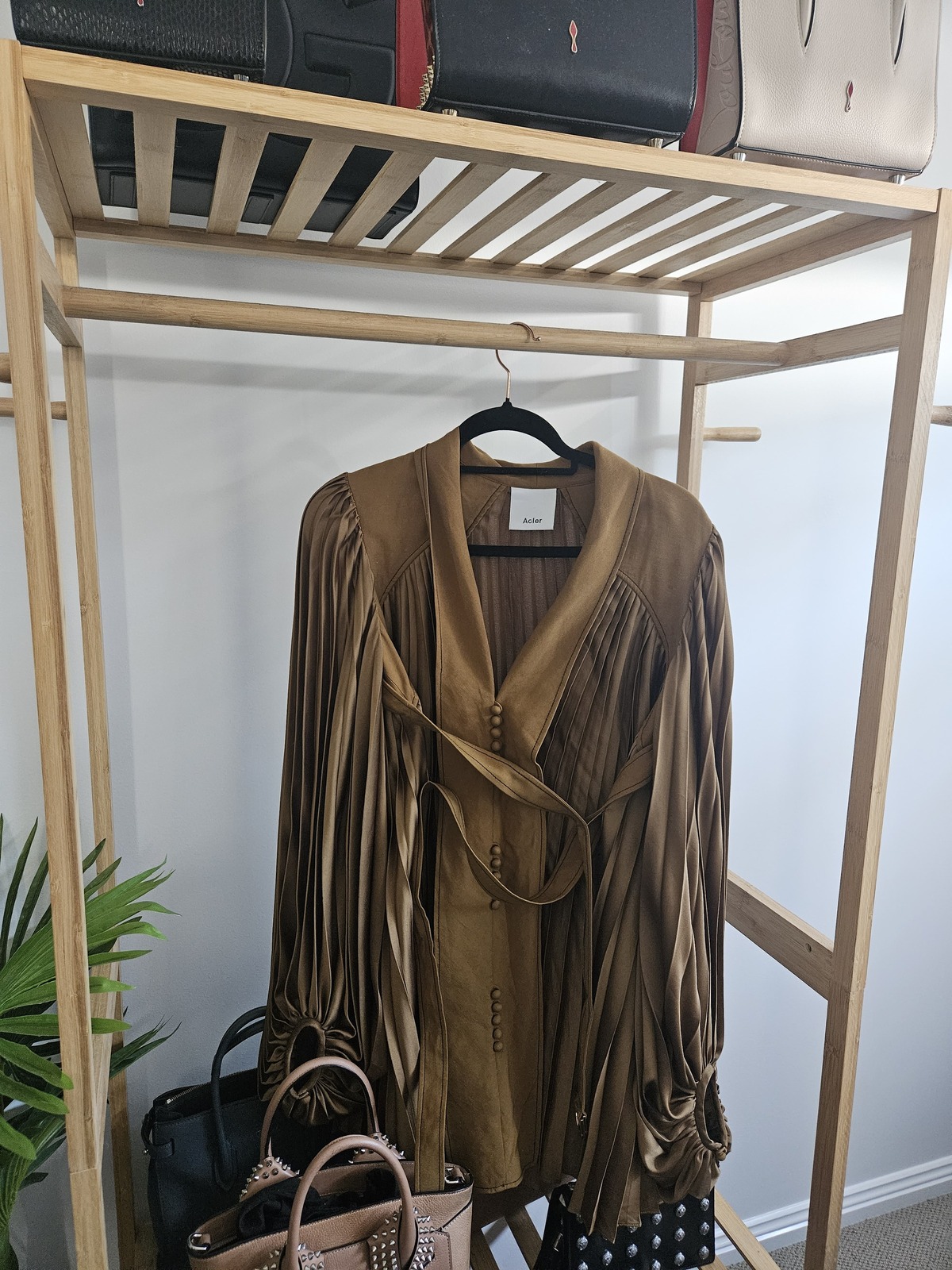 Pleated George Mini Dress