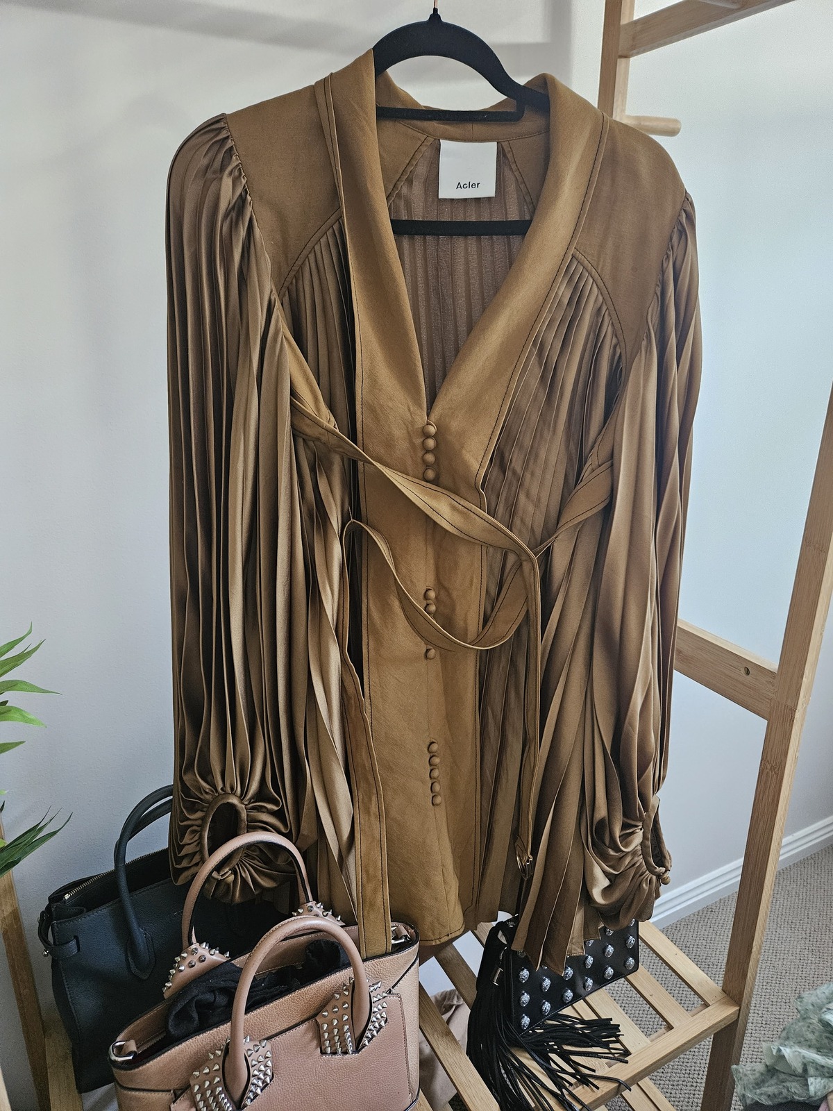 Pleated George Mini Dress