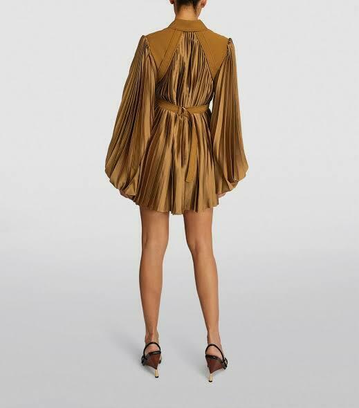Pleated George Mini Dress