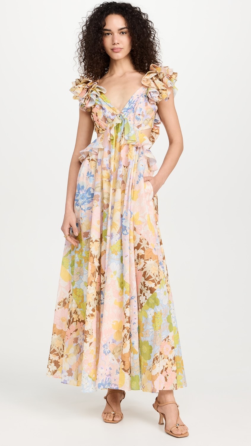 【ANDERSSON BELL】 Flowy ruffle dress atb1266w /追跡付 Andersson Bell アンダーソンベル SS25 FLOW RUFFLE DRESS / BLK