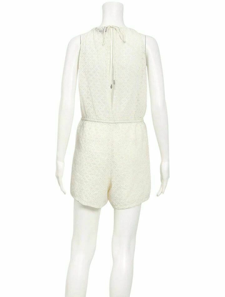 Bajram White Broderie Cotton Crop Top NWT RRP$150