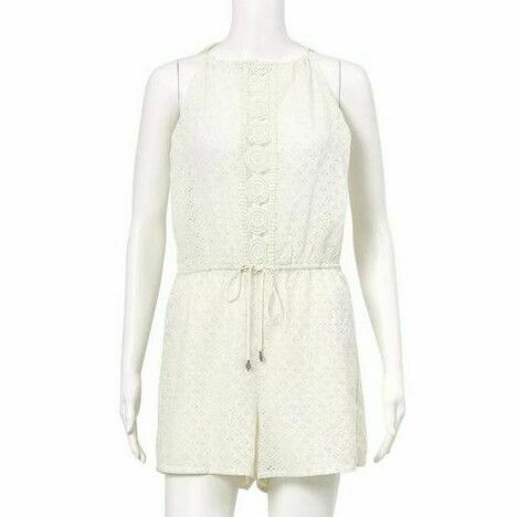 Bajram White Broderie Cotton Crop Top NWT RRP$150